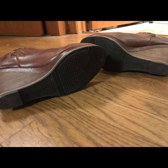 Women’s Ariat Belle brown wedge ankle boots - Picture 5 of 5